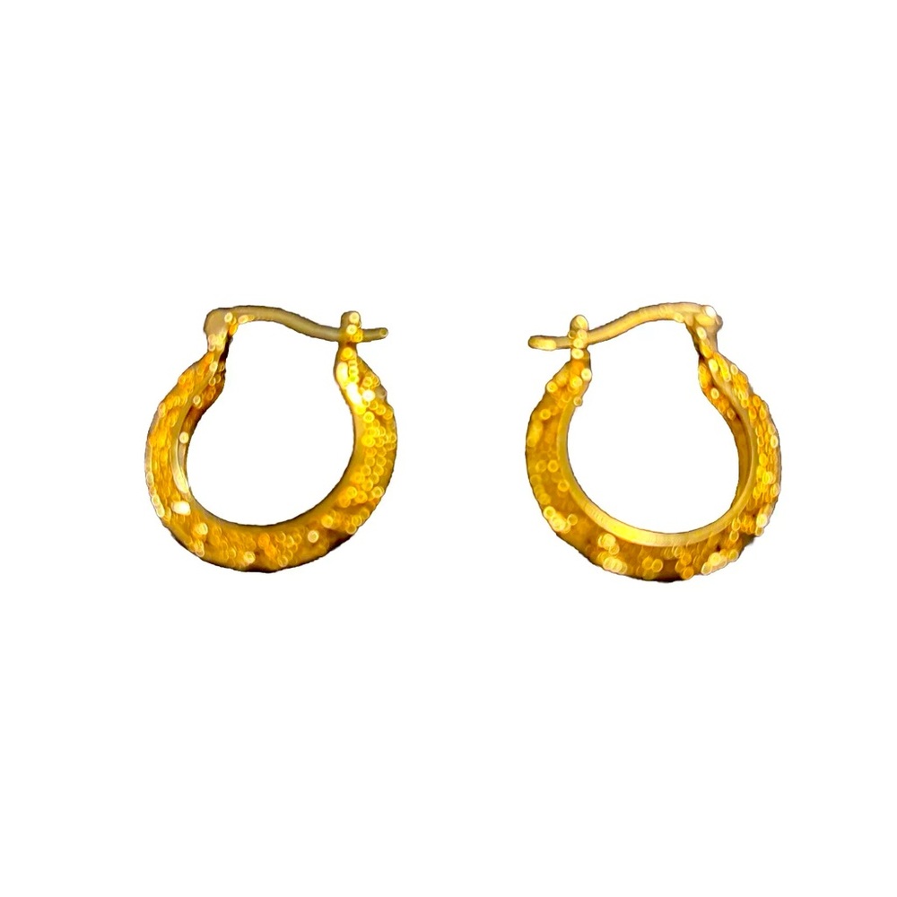 SOLD OUT!!! Titanium Gold Earrings for Women - Picture 2 of 5